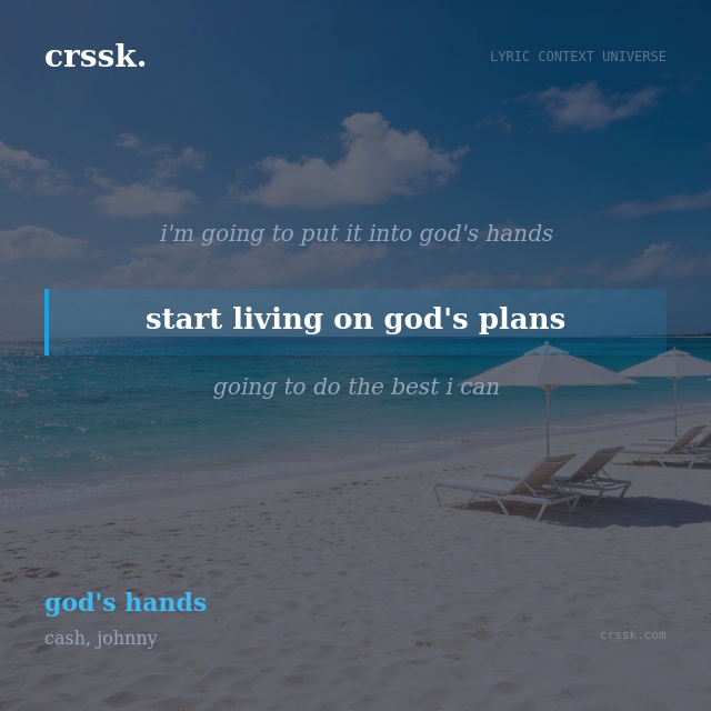 Visual quote poster card for: "God's plan" from God's Plan by Drake