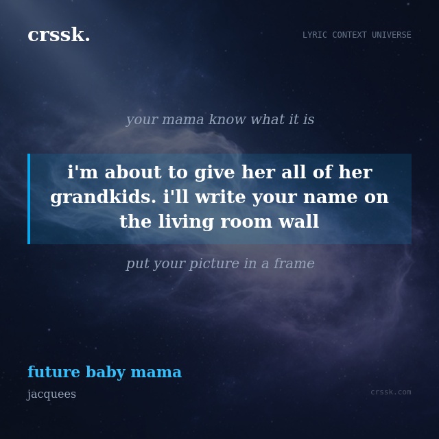 Visual quote poster card for: "I'll write your name" from Blank Space by Taylor Swift